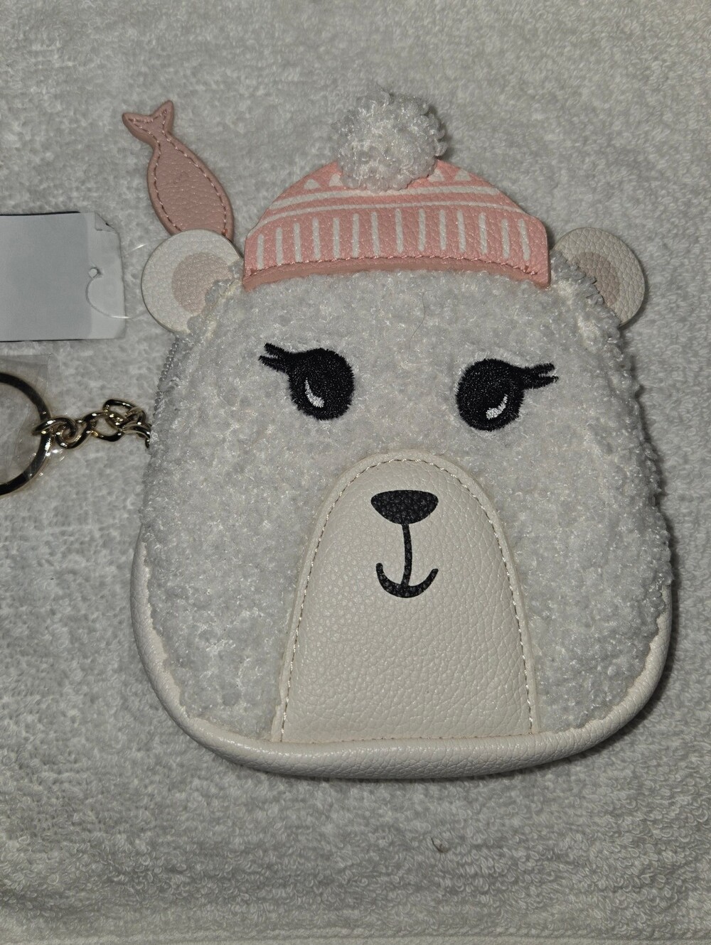 Polar  Bear Lc Lauren Coin Pouch Bag With Keychaun
